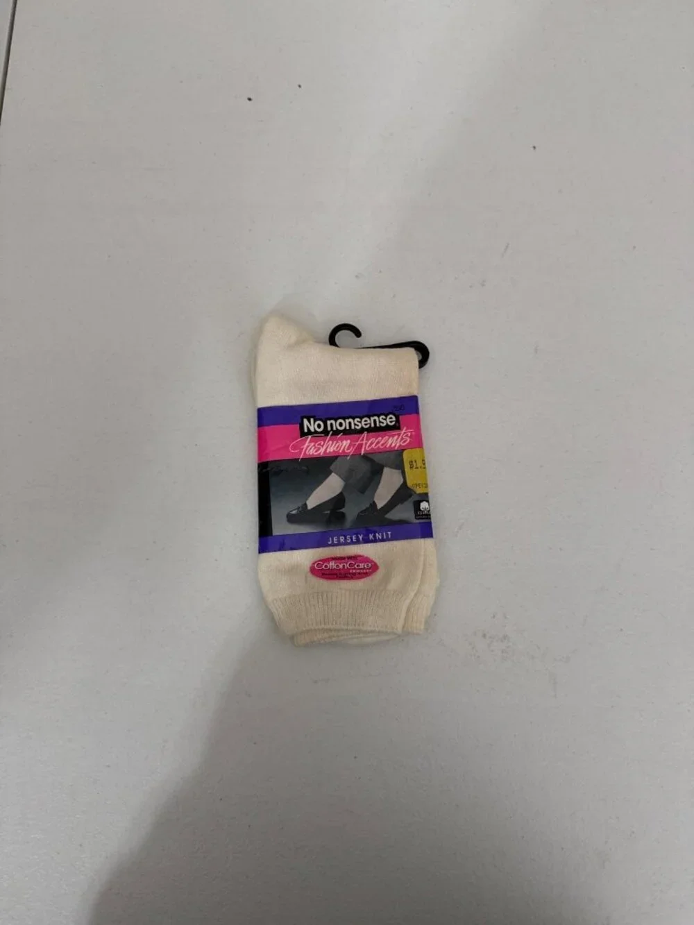 Vintage Socks No Nonsense Fashion Accents Jersey Knit Cotton Womens Size 9-11